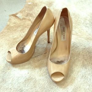 Jimmy Choo quiet peep toe pumps Size 38 (8 or 7.5)